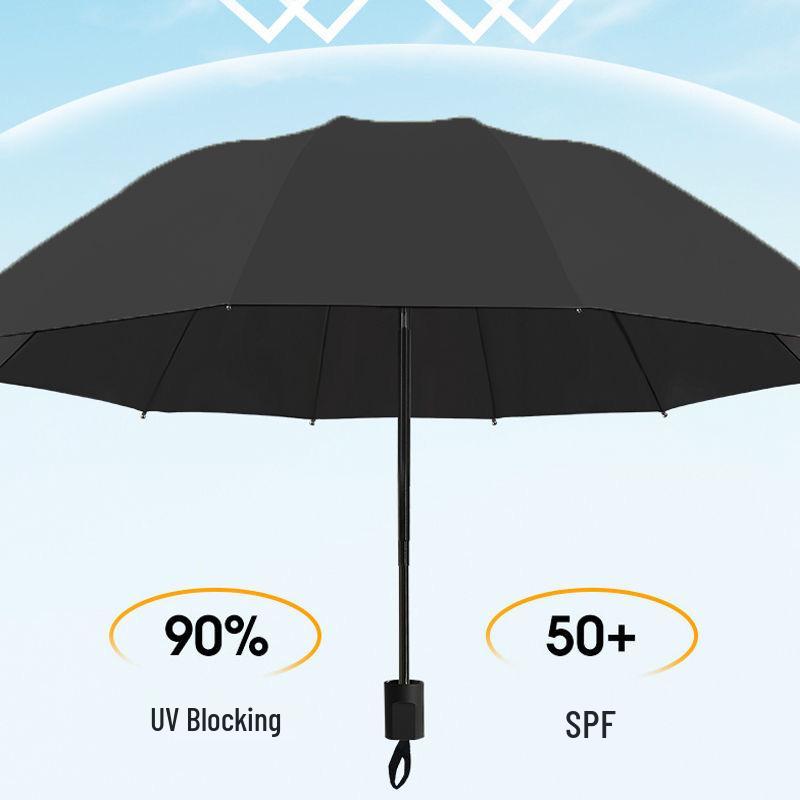 

Автоматический зонт с 60 ребрами и кольцевой пряжкой: Утолщенный, Увеличенный, Защита от солнца и дождя