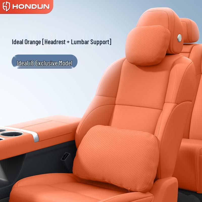 Ideal i8 Headrest & Lumbar Support Pillow - Essential Neck & Back Protection for Car Interiors