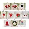 Multicolor Christmas Hanging Decoration Cloth Knitting Santa Coat Drop Ornament Drum Hat Hanging Scene Decoration Pendant