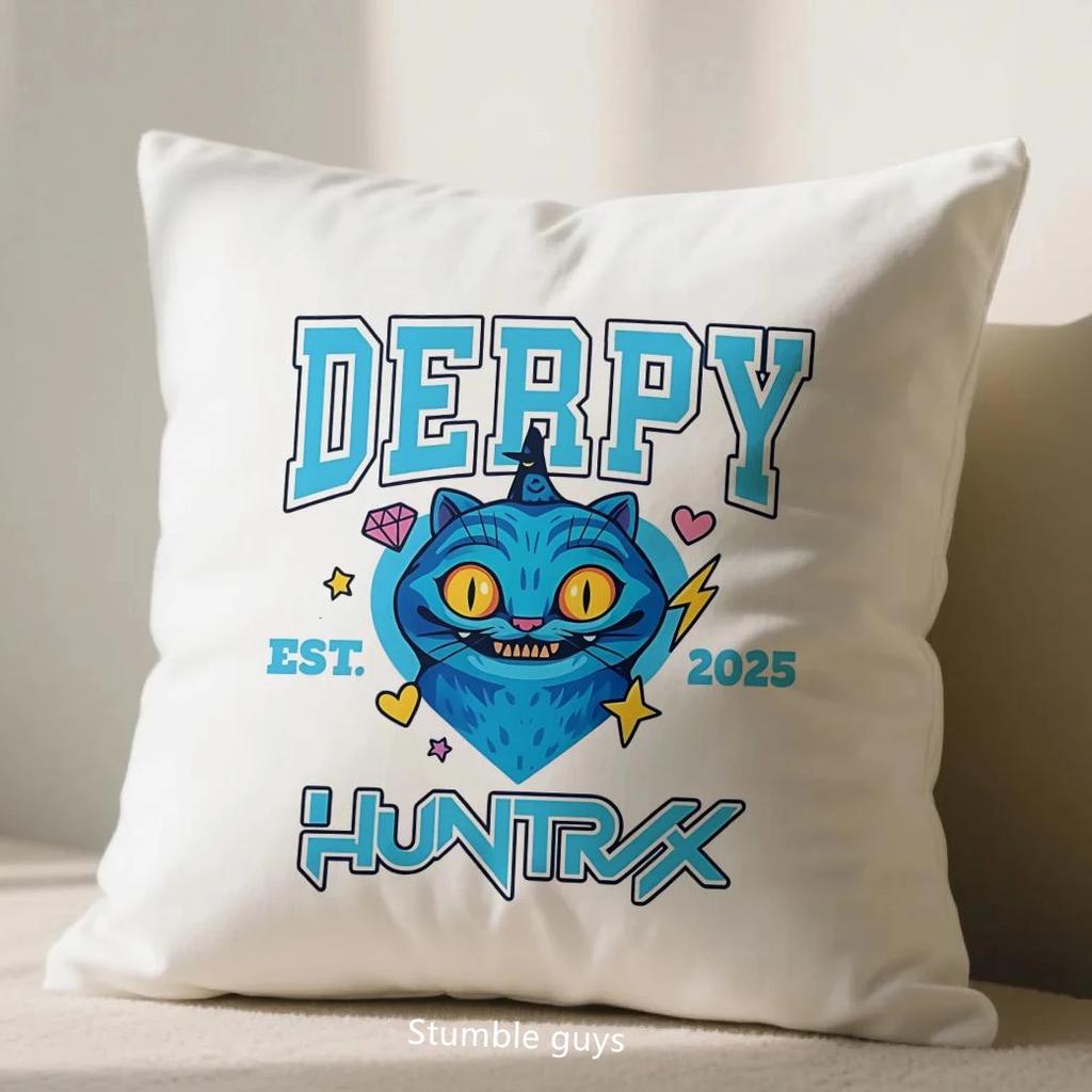 Anime Demon Hunters 45X45cm Pillowcase Kpop Sofa Cushion Cover Decorative