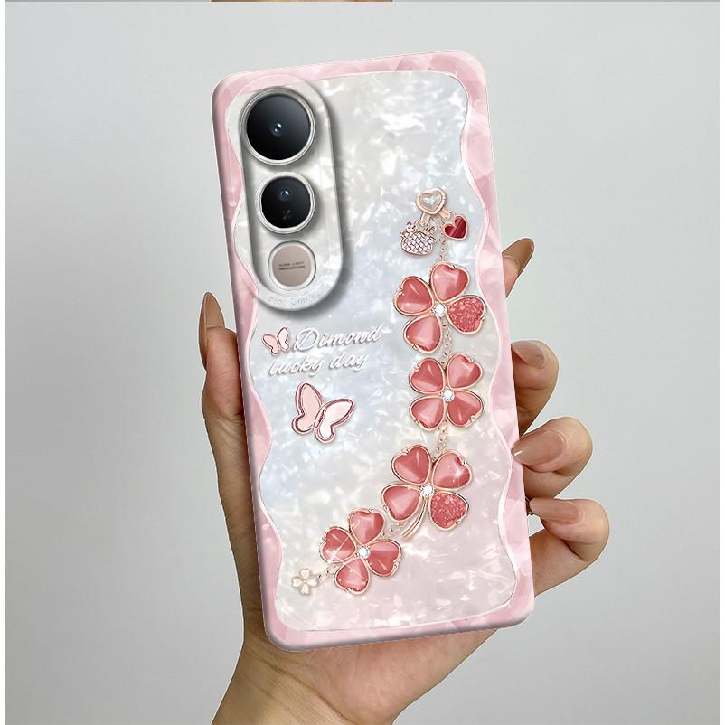 For Vivo V50 Lite 5G Phone Case Aesthetic Luxury Soft Silicone Shockproof Camera Lens Protective Back Covers Anti Slip Fundas