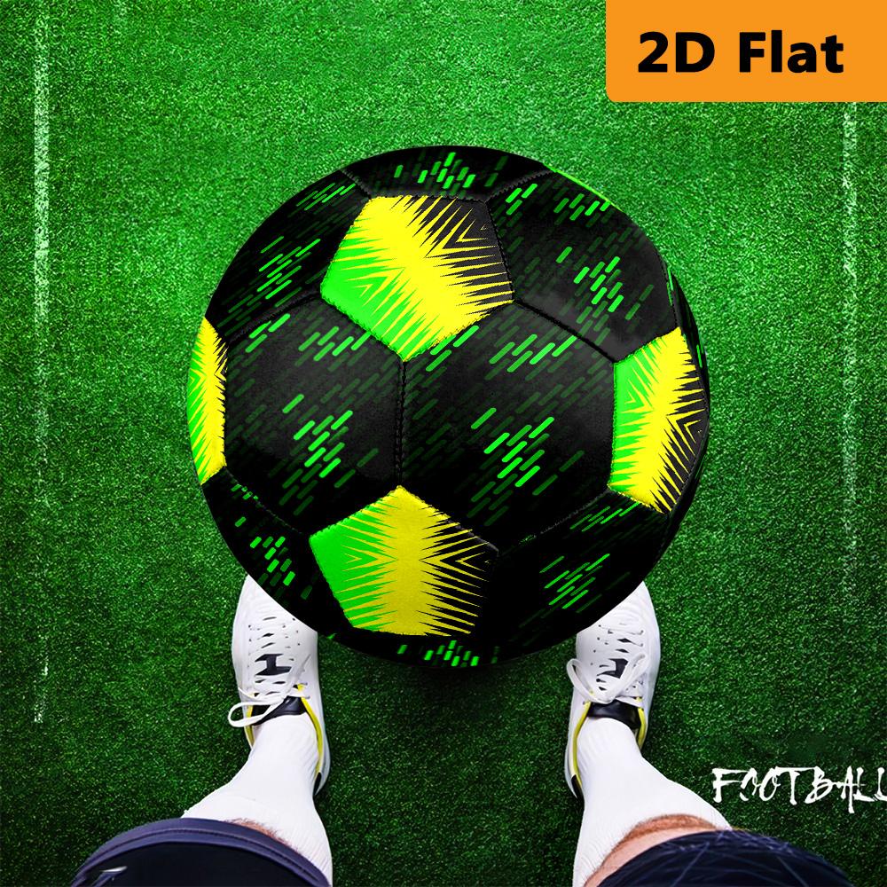 Green Neon Lines Size Soccer Ball High Elasticity Match Universal Unique Soccer Gift Football Suitable For Both Training And Competition