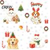 Reusable Puppy Window Clings Cute Dog Christmas Static Stickers, Waterproof PVC Holiday Decals for Home Festive Glass Door Stickers Store Glass,