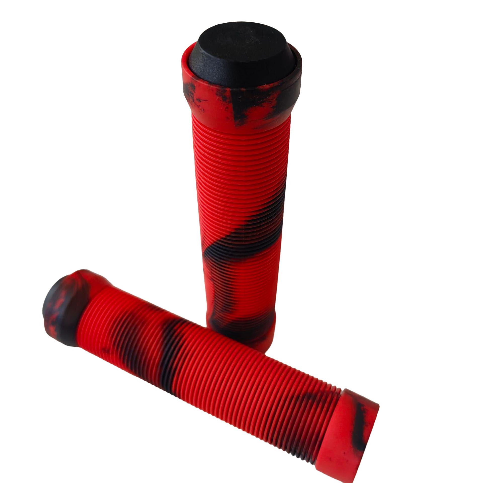 

Гумові нековзкі амортизуючі гріпси для керма гірського велосипеда - Зручна, м яка, товста пара 13.5cm Length червоний