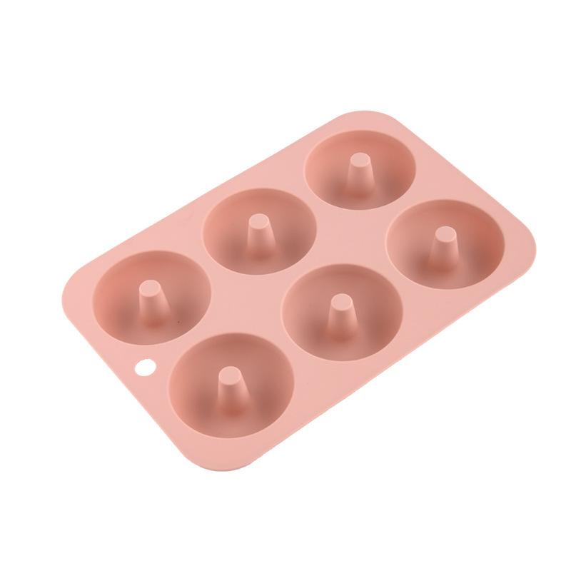 Stampo in Silicone per Ciambelle a 6 Cavità Antiaderente per Biscotti Fatti in Casa, Pasticcini e Dolci Utensile da Cucina Flessibile Resistente al Calore