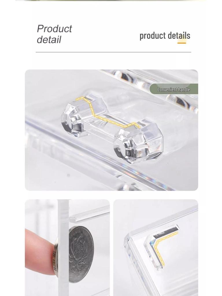 Acrylic Transparent Nail Art Storage Box with Drawers