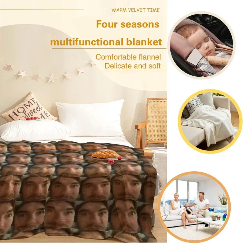 Jschlatt Schlanket Thin Blanket Soft Comforter Sets Throw for Couch Warm Flannel Blankets Bedroom Summer Blanket