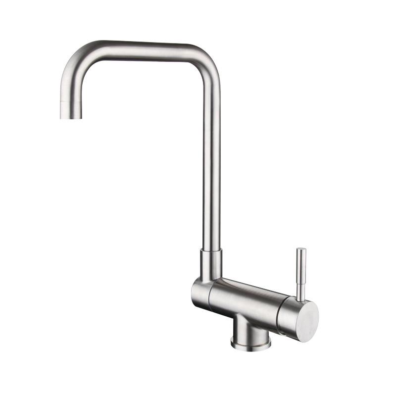 

Universal Stainless Steel Rotatable Kitchen Faucet with Hot/Cold Flow and Anti-Splash Basin for Indoor Use
