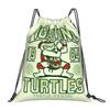 Custom Ninjas Turtles Drawstring Backpack Sports Gym Bag for Men Women Superhero Training Sackpack