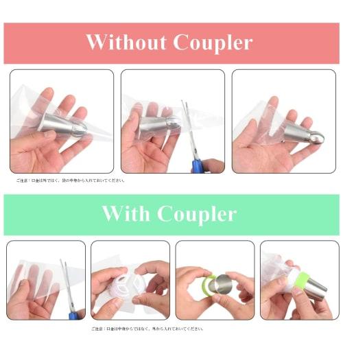 Topatrol Einweg-Spritzbeutel aus Creme, Langlebig, Dick, Ungefähr 100 Stück, Groß/Mittel/Klein, PE Polyethylen, Einweg-Gebäckbeutel für Creme,