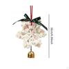 Christmas Crocheted Snowflake with Metal Bell Tree Decoration