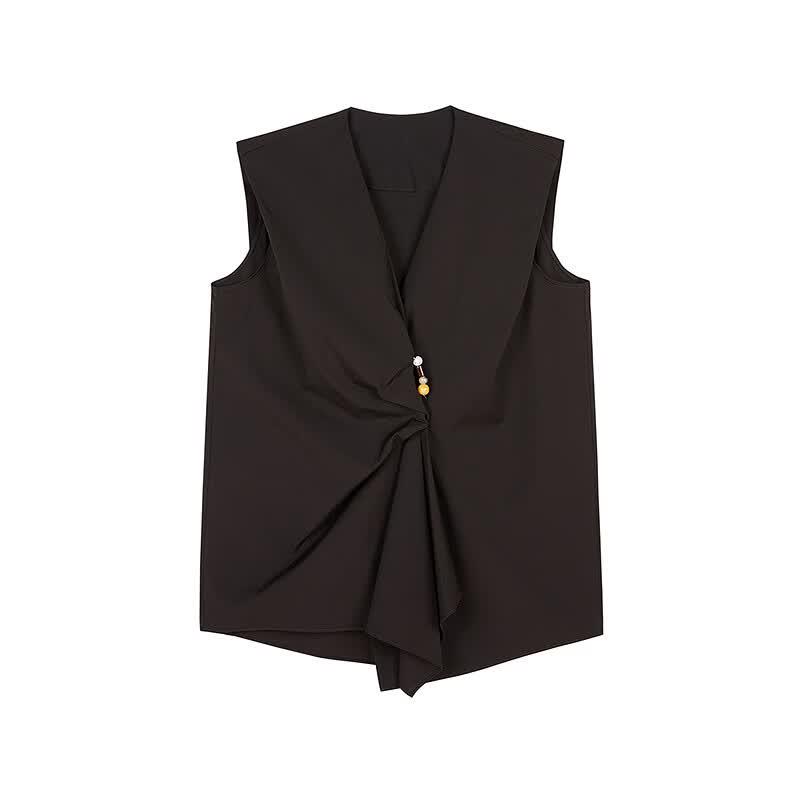 JNBY Women's Sleeveless V-Neck Cotton Blouse