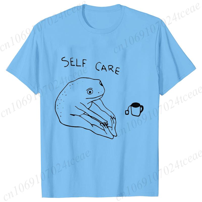 Funny Frog Self Care T-Shirt Retro T-Shirt Birthday Gift for Her Fashion Clothing Cottagecore Frog T-Shirt Positive Vibe Tees