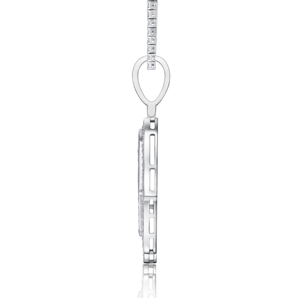 Zanlong Pass Tester 925 Solid Silver Hip Hop GRA Certified VVS1 Moissanite Hand Shape Charm Pendant
