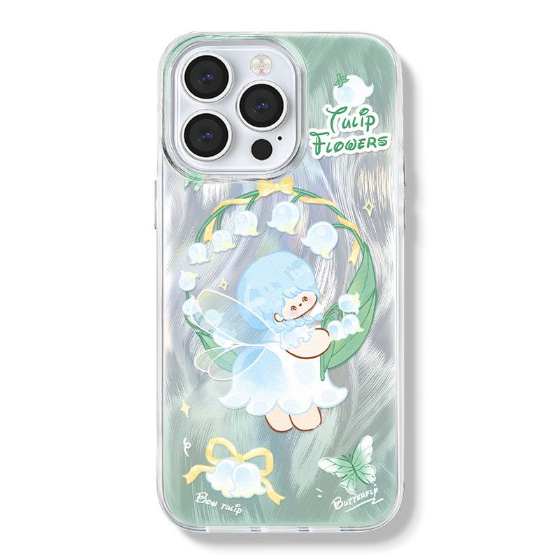 

Прозрачный чехол Zhitai из перьевой пряжи для iPhone 16 Pro Max, 15, 14 Pro и 13 с большим отверстием для камеры. iPhone 16 Plus