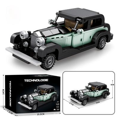 8 Litre Classic Antique Model Car Building Blocks 249 PCS Luxury Racing Car Model Construction Vehicle Toy Gift for Kid Adult