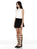Cecese Crease Balloon Mini Skirt Black