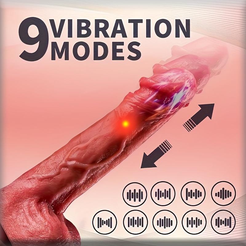 8.27" Waterproof Liquid Silicone Dildo with 10 Vibrations,360° Rotation,Heating,Remote Control,Rechargeable - for G-Spot Stimulation,Couples,and Gifts