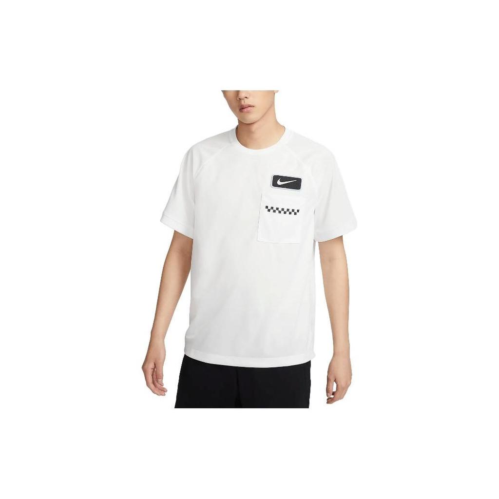 Nike Solid Color Crew Neck Short Sleeve T-Shirt Men Tops White DX8635-121