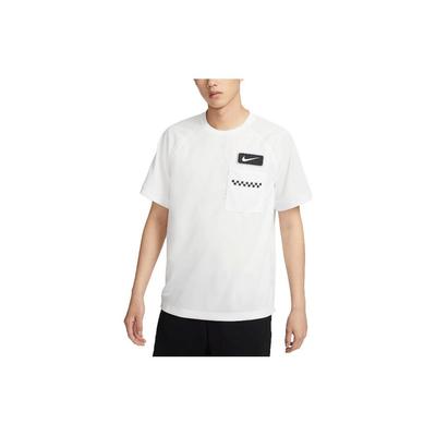 Solid Color Crew Neck Short Sleeve T-Shirt Men Tops White DX8635-121