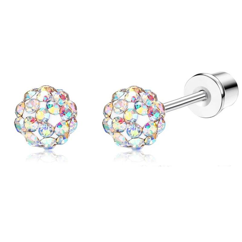 1 Pair Hypoallergenic Screw Back Stud Earrings For Women Surgical Steel Hoop Butterfly Star Dangle Earrings Set 20G