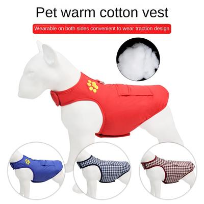 New Fall and Winter Pet Clothes Dog Clothes Medium and Large Dog Clothing Double-sided Can Wear Warm Dog Cotton Clothes