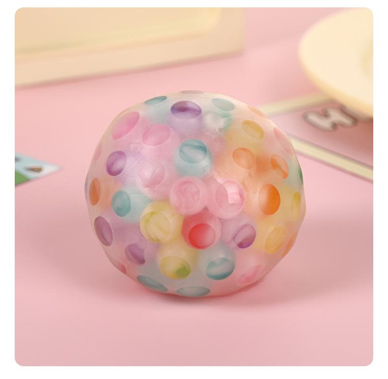 Squishy Colorful Water Bead Grape Stress Ball, Slow Rising Fidget Sensory Toys For Adults Kids Anxiety Relief,  Squeeze Gifts