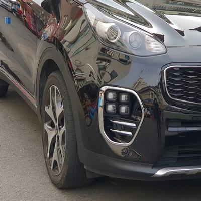 For Kia Sportage 4 QL 2016 2017 2018 ABS Front Foglight Cover Trims Rear Fog Light Lamp Frame Sticker Car Styling Accessories