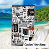 Custom Name Halloween Horror Movie  Microfiber Beach Towel Super Soft & Absorbent for Bath, Beach, Travel  Bath Time Accessory, Fan gifts