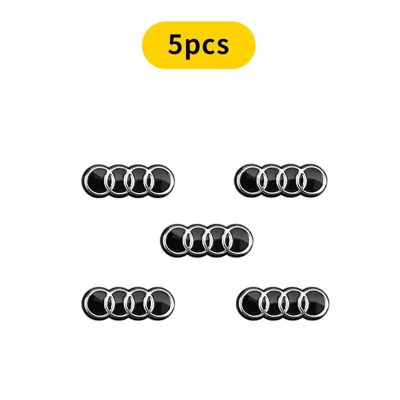 2026 Hot 16mm 3D Metal Car Key Emblem Sticker, Waterproof Self-Adhesive Logo Emblems For Audi A4 A3 A5 A6 A7 A8 Q3 Q5 Q7 Q8 B5 B6 B7