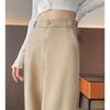 White Tencel Cotton Linen Wide-Leg Pants for Women, Draped New High-Waist Summer Thin Linen Straight Pants