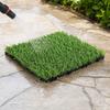 Artificial Grass Mat, 12 x 12 Inch Square Fake Grass Rug, Interlocking Faux Green Turf Patch Tiles for Balcony, Patio, Deck,