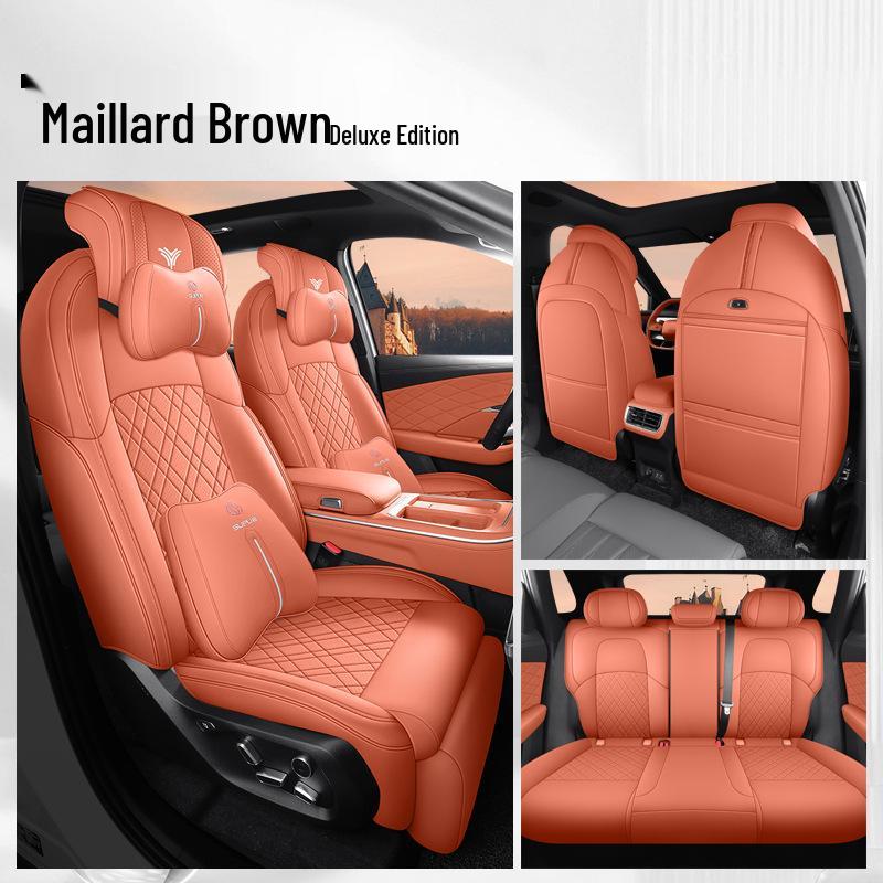 Nezha L Car Seat Cushion - New Model, Full Leather, Universal for All Seasons