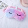 Unicorn Ears Plush Eye Mask with Embroidered Rabbit Design for Sleep Shading