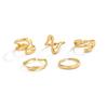 5PCS/3PCS Adjustable Open Foot Rings Polished Finish Beach Jewelry  Summer Season