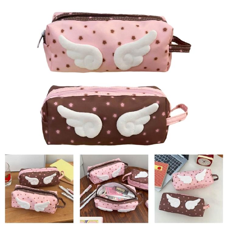 Big Capacity Pencil Case Light Weight Plush Pen Case with Handle Large Pen Pouches Pencil Organizers Travel Makeup Bag