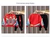 Festliches Rotes Samt-Outfit für Neujahr 2025 für Babys und Kinder zum 1. Geburtstag