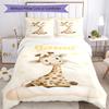 3pcs Custom Name Giraffe Bedding Set Duvet Cover Closure Includes 1 Duvet Cover & 2 Pillowcases, Soft and Comfortable for All Seasons.