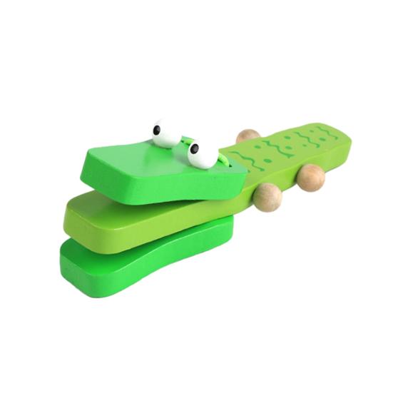 

Детские игрушки Веселые хлопушки в форме животных для самых маленьких Милая ударная игрушка в форме крокодила для детей Деревянная музыкальная сенсорная игрушка на день рождения зелёный