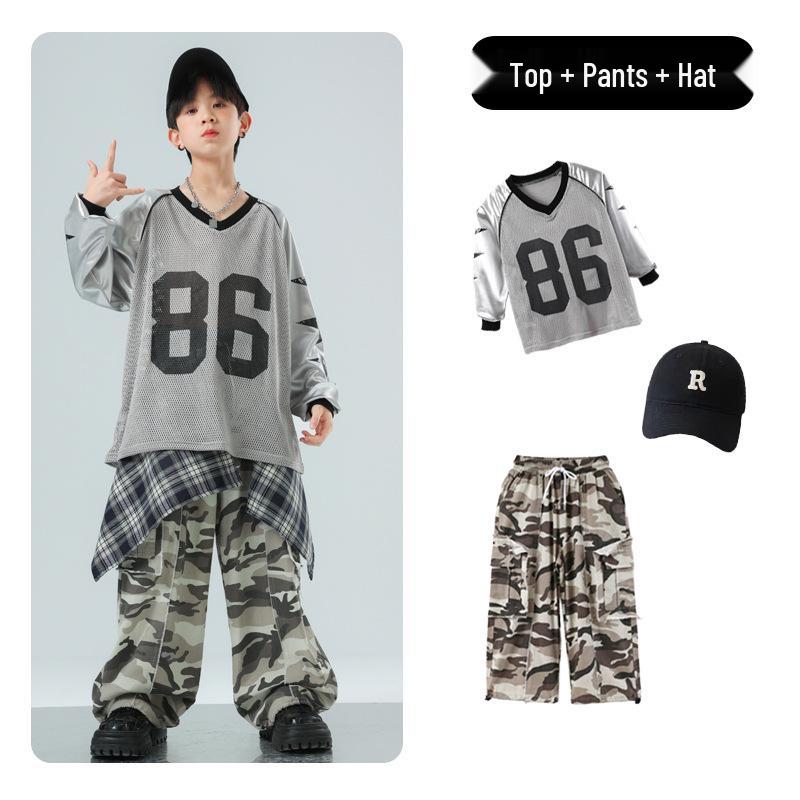 Hip Hopové tanečné oblečenie pre deti - Trendy Streetwear dresy pre chlapcov a dievčatá