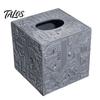 Minimalist Tissue Box Sci-fi Theme Box, with Smooth Paper Extraction, Large Capacity Cubic Design Organizer, Hard Shell Durable Desktop Decoration,