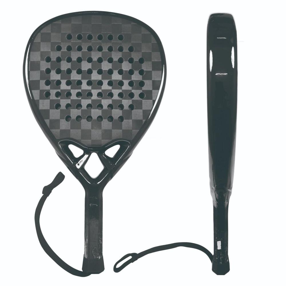 Factory Customization 3K 12K 18K Carbon Fiber High Quality EVA Padel Tennis Racket Paddle Carbon Padel Tennis Racquet чёрный