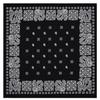 Trifong Bandana Black Unisex Cotton 100% Cotton Cashew Paisley Men's Black 55cm X 55cm
