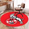 FC Köln Muster Runder Teppich, Innen-/Außenmatte, für Picknick, Spielzimmer, Schlafzimmer, Büro, Wohnzimmer, Heimdeko Teppich, Geburtstagsgeschenk