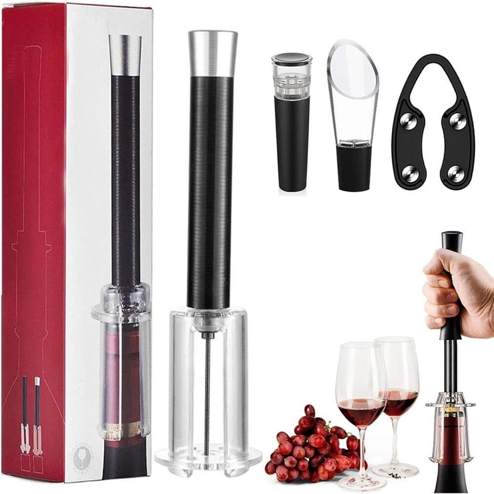 Pourer Wine Opening Set with Aerator Pump Needle Wine Openers New Pressure Pump Wine Opener