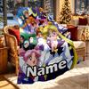 Custom Name Personalized Sailor Moon Print Blanket, Home Decor, Bedroom, Sofa, Camping, Couch, Gifts for Birthday Christmas