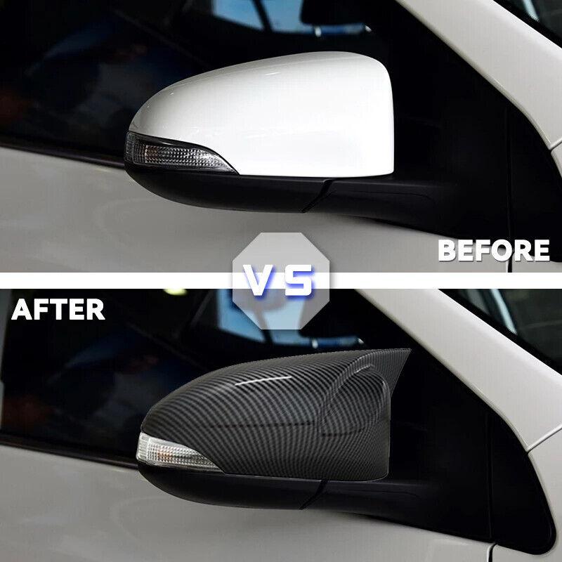 For Toyota Corolla 2014 2015 2016 2017 2018 Car Rearview Side Mirror Cover Wing Cap Exterior Door Housing Trim Adhesive Sticker