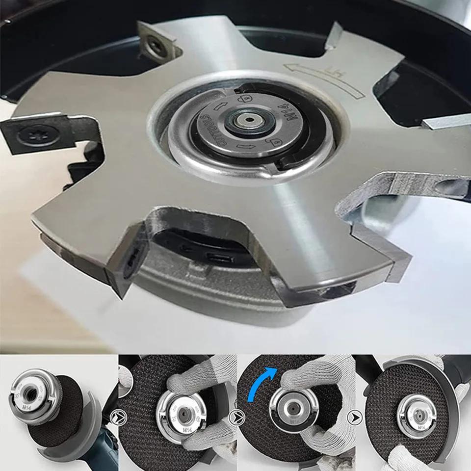 1/2Pcs M14 M10 For 100 Type Angle Grinder Quick Release Self-Locking Grinder Pressing Plate Flange Nut Power Chuck Tools