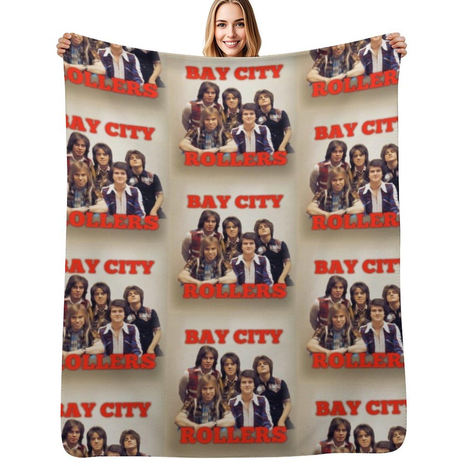 Bay City Rollers, Music Legends Throw Blanket Warm Plush Fuzzy Blanket for Living Room 75X95CM