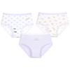 Girls' Class A 7A Antibacterial Mulberry Silk Crotch Briefs (3-Pack)